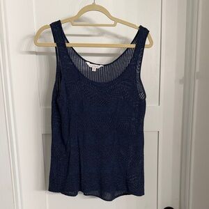 Charming Charlie Deep Blue Knit Tank Top